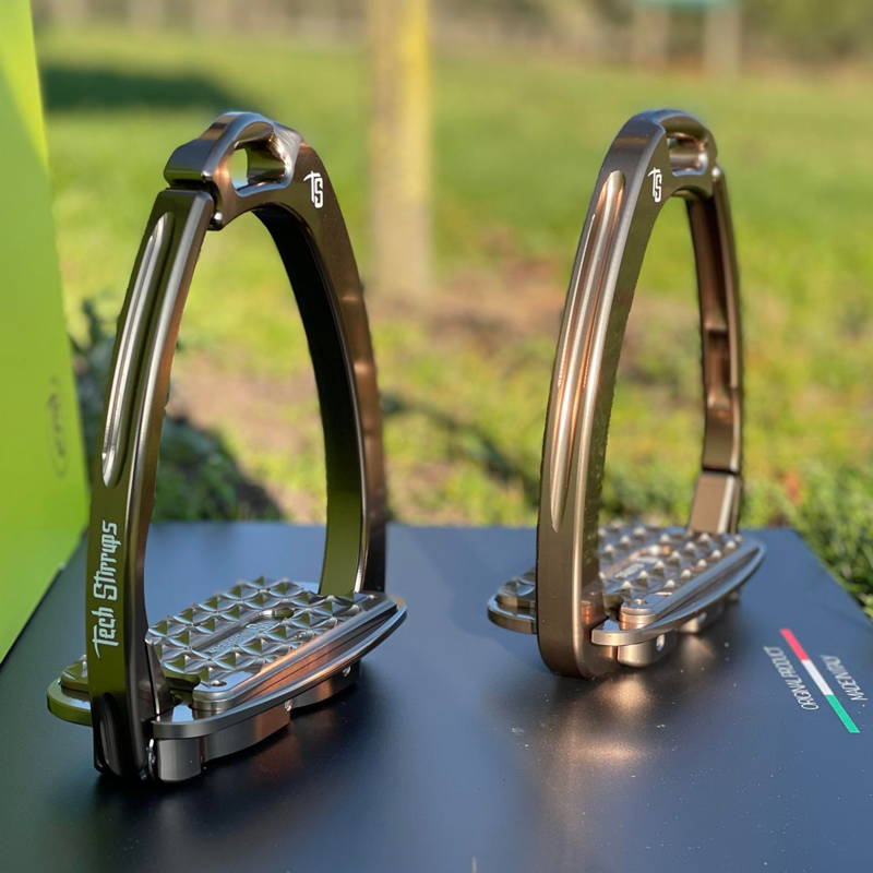 Tech Stirrups Venice Sloped Evo - Brown/Brown-3